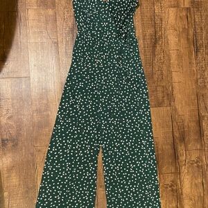 Green Floral Women's Jumpsuit